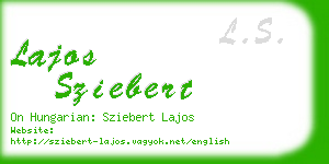 lajos sziebert business card